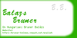 balazs bruner business card